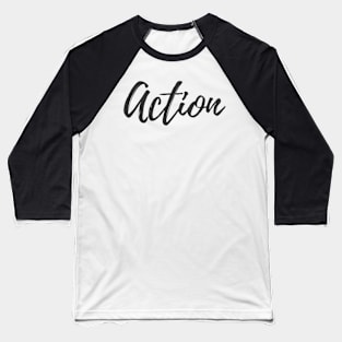 Action - Focus Word Baseball T-Shirt